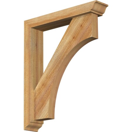 Ekena Millwork Westlake Traditional Rough Sawn Bracket w/ Offset Brace, Western Red Cedar, 4"W x 20"D x 24"H BKT0402X20X24WTL01RWR